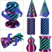 Juguete giratorio de plástico estilo TikTok, superventas transfronterizo, retro, en forma de cono, antiestrés, adorno 3D, directo de fábrica
