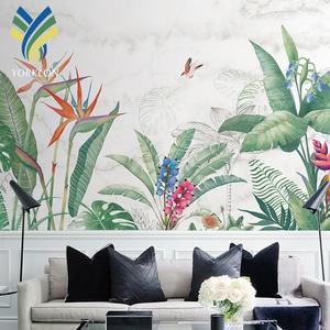YKWS 028 <span class=keywords><strong>Carta</strong></span> <span class=keywords><strong>da</strong></span> <span class=keywords><strong>Parati</strong></span> Murale con Design Floreale 3D Foglie Verdi Fiori Naturali <span class=keywords><strong>Uccelli</strong></span> <span class=keywords><strong>Carta</strong></span> <span class=keywords><strong>da</strong></span> <span class=keywords><strong>Parati</strong></span> Impermeabile Stile Moderno - Product Image 3