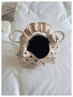 Nouveau sac à main pour femme en PU à pois, sac à bandoulière zippé, sac à bandoulière