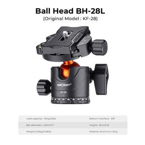 D255C4 + BH-28L KF09.093V1 K & F Concept trépied numérique trépied d'appareil photo reflex numérique trépied léger en fibre de carbone - Product Image 4