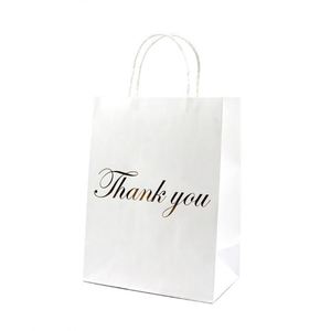 Bolsas de Regalo de Papel Kraft con Asa y Detalles en Dorado para Bodas, Fiestas, Baby Show y Comercios - Product Image 3