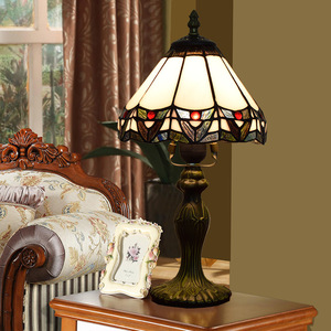 Tiffani Style Small Table <strong>Lamp</strong> Nordic Hotel Bar Bedroom Bedside Flexible AC <strong>Stained</strong> <strong>Glass</strong> <strong>Shades</strong> E26 Eco-Friendly Desk Lights - Product Image 4