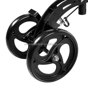 Factory Outlet Adjustable Handle Height Folding 4-Wheel Mobility Scooter Knee <b>Walker</b> <b>Rollator</b> Fracture Walking Aid - Product Image 6