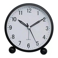 Jam Meja Bundar Logam Cantik