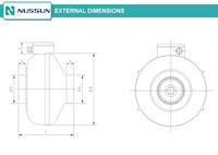 Ventilateur de ventilation en ligne en plastique 575 CFM pour système de ventilation CVC