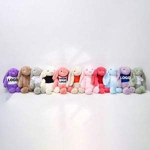 Bán buôn mềm dễ thương phim hoạt hình thú nhồi bông biểu tượng tùy chỉnh Plush Bunny đồ chơi với áo sơ mi - Product Image 6