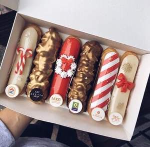 Boîte à éclairs en carton personnalisée de luxe pour pâtisserie, pour mini-gâteaux, bonbons, pâtisseries françaises - Product Image 6