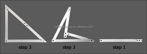 23,4 алюминиевая складная рама, треугольная и квадратная линейка для деревообработки, прочная металлическая складная треугольная линейка - Product Image 4