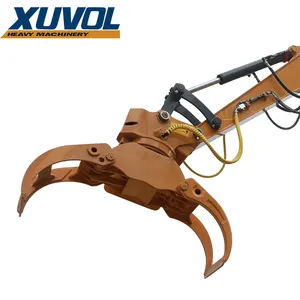 Digger grab suppliers Xuvol 90P grapple bucket use for 4-9 ton excavator with 360 rotation mini excavator grapple