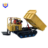 Mini-dumper sur chenilles hydraulique pour le transport de ciment et de béton, idéal pour la construction, l'agriculture et l'exploitation minière - En promotion