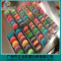 Contenitore in Plastica PET Trasparente Multi-Cavità a Conchiglia, Scatola Blister Personalizzata per Macaron e Dessert da Forno, Confezione per Vendita al Dettaglio
