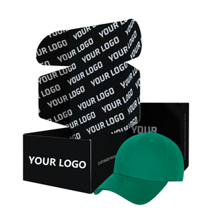 Individuell Bedruckte Hutschachtel für Baseballkappen Snapback Papierverpackung Wellpappe-Karton Hutbox Kunstkarton mit Goldfolienprägung - Product Image 1