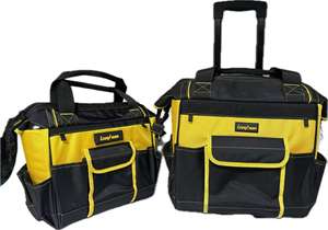 3合1防水工具袋套装宽口轮背包2小手提包午餐袋木匠电工可调带 - Product Image 6