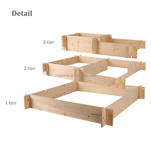 5层蔬菜种植花园地块室外方形木制凸起花园床 - Product Image 5