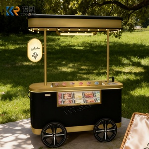 Chariot <span class=keywords><strong>à</strong></span> crème glacée vintage Chariot <span class=keywords><strong>à</strong></span> crème glacée <span class=keywords><strong>à</strong></span> poussoir pour mariage et fête Mini kiosque <span class=keywords><strong>à</strong></span> crème glacée portable pour la restauration en plein air - Product Image 1