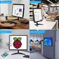 Moniteur CCTV 17 pouces avec double entrée et haut-parleurs intégrés, panneau TN, compatible avec une large gamme d'appareils, garantie de 3 ans
