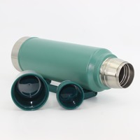 Bouteille isotherme à double paroi en acier inoxydable 304 avec logo personnalisé, grande capacité, pour yerba maté, café, eau, voyage