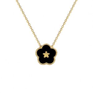 Tarnish Free Gold Plated No Fade Double Side Flower Clavicle <b>Chain</b> Necklace for Women Zircon Geometric Stainless Steel Necklace - Product Image 6