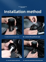 Purificateur d'air de voiture intelligent haut de gamme avec ciel étoilé, en verre, à diffusion aromathérapeutique, alimentation électrique, batterie Li-ion, éclairage d'ambiance, longue durée