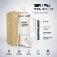 Zogifts - Vaso Térmico Personalizado con Logotipo, 40 oz, Aislado al Vacío, de Acero Inoxidable, con Asa, para Regalos Corporativos al por Mayor