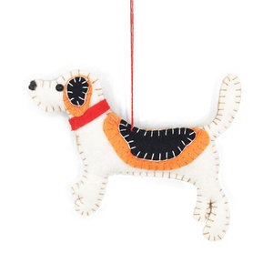 Meraviglioso Feltro Cane Fatto A Mano Decorazioni Di Natale - Product Image 1
