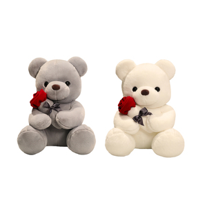 Orsacchiotto di Peluche <span class=keywords><strong>con</strong></span> Rosa, Regalo di <span class=keywords><strong>Compleanno</strong></span> Personalizzato per Bambini, Giocattolo Morbido e Adorabile - Product Image 5