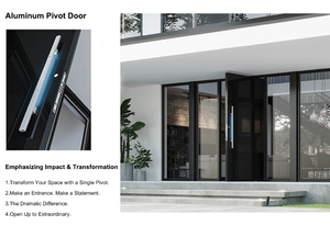 Aluminum Modern Luxury Security Metal <strong>Door</strong> Residential Front Entry Exterior Pivot <strong>Door</strong> Apartment House Main Gate Entrance <strong>Door</strong> - Product Image 5