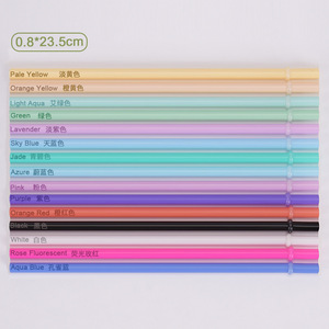 <span class=keywords><strong>Paille</strong></span> de rechange en <span class=keywords><strong>plastique</strong></span> de couleur dure réutilisable sans Bpa durable 7*235mm pour gobelet de 16oz 15 couleurs en stock - Product Image 3
