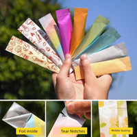 Sachets individuels en aluminium avec logo personnalisé pour thé au lait, café en poudre, sucre – Mini-sachets en bande