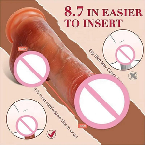 Consolador vibrador de silicona suave con recarga USB, consolador vibrador de calefacción giratorio de 360 grados, consolador de empuje para sexo femenino - Product Image 5