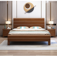 Camas de Madera a Precio de Fábrica, Camas de Madera Maciza, Juegos de Dormitorio, Base de Cama Tamaño Queen y King para Alquiler de Apartamentos