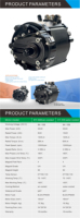 Moteur DC 96V 30KW à refroidissement par eau, contrôleur 600A pour AUV, ROV, moto électrique, ski nautique, kart électrique de course 72V tout-terrain