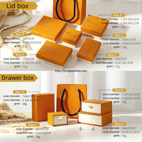 Boîte à bijoux en carton avec logo personnalisé, boîte d'emballage pour bijoux en papier faite à la main, boîte à bijoux pour collier, bague, boucles d'oreilles, bracelet