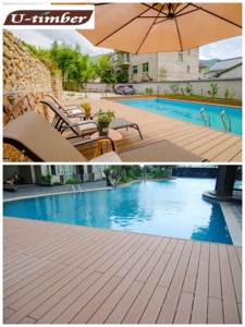 Plancher de terrasse en composite pour l'extérieur, piscine de jardin, creux de 140x25cm, carreaux de pont en pvc, 3m, vente chaude - Product Image 5