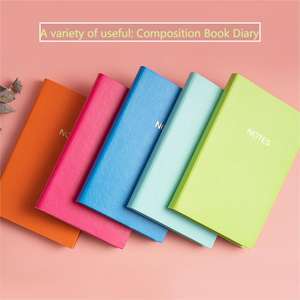 Cuaderno A6 Student-Aware con cubierta de cuero PU de color macarrón, material escolar necesario del proveedor, encuadernación de costura - Product Image 3