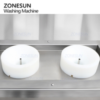 ZONESUN ZS-WB2S Semi Automatique Double Tête Rondelle Petite Eau Miel Sauce Jus Pet Bouteille En Verre Machine À Laver