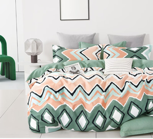 <span class=keywords><strong>Housse</strong></span> <span class=keywords><strong>de</strong></span> <span class=keywords><strong>couette</strong></span> en polyester et coton, <span class=keywords><strong>motif</strong></span> feuilles, anti-bactérienne, double épaisseur, tailles King/Queen/Twin, avec taies d'oreiller – Grande Vente - Product Image 2