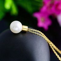 Ampoule chinoise en acier inoxydable, collier avec pendentif en forme de perles, breloque d'amour, bijoux, pièces
