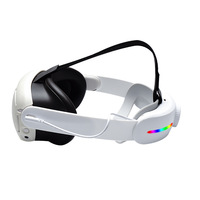 Sangle de tête confortable RV avec LED RGB et batterie intégrée, réglable, de remplacement, pour lunettes VR Meta Quest 3 Quest 3S, accessoires