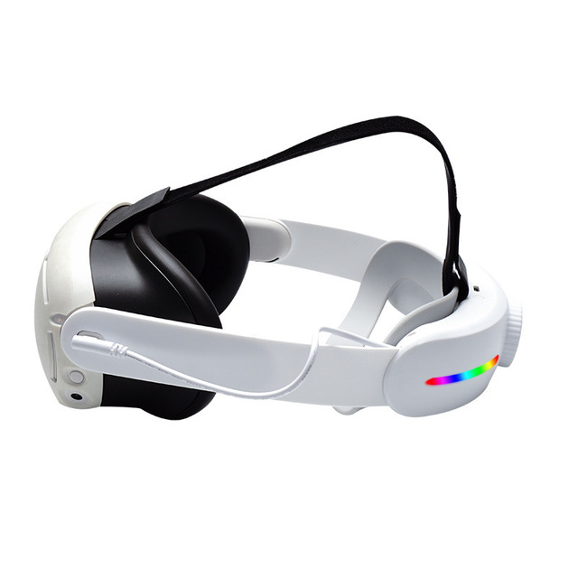 Built-in Battery RGB LED VR Comfort Head Strap Adjustable Replacement Headband for Meta Quest 3 Quest 3S VR Glasses Accessories