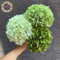 Fleurs artificielles en gros, hydrangeas de haute qualité, diamètre 21 cm, grande tête, fleurs d'hortensia en soie bordeaux pour la décoration de mariage