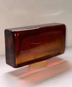 Briques de verre solides et creuses 50*100*200mm Multicolores Teintées Teintées Blocs de verre à fusion à chaud pour la décoration de la maison Cuisine Salon - Product Image 2