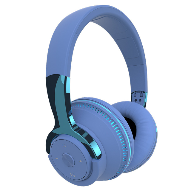 LED Wireless Over Ear Headphones with Deep Bass Stereo Sound and Foldable Design
