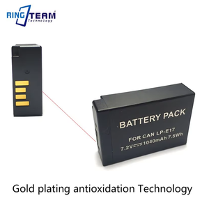 Batería Digital de Iones de Litio LP-E17 de Alta Capacidad de 7.4V para Cámaras <span class=keywords><strong>Canon</strong></span> <span class=keywords><strong>EOS</strong></span> M3 M5 M6 760D 750D 800D <span class=keywords><strong>77D</strong></span> 200D RP - Product Image 2