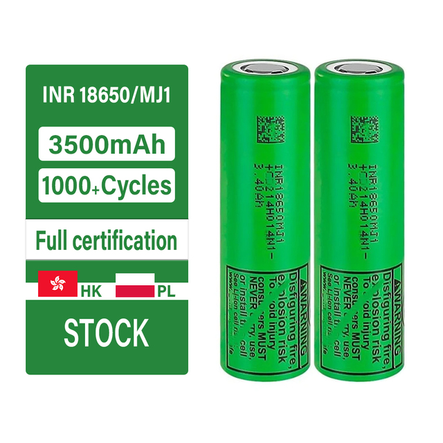 100% Original for High Capacity 18650 3500mAh Cylindrical Solid State Battery Scooter E-bike New Energy Vehicles 500