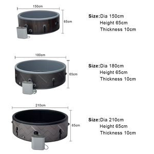 Jacuzzi Inflable Ovalado para 5-7 Personas, Portátil para Exteriores, con Hidromasaje y Luces <span class=keywords><strong>LED</strong></span> para Relajación en el Patio Trasero - Product Image 3