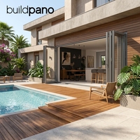 Porte pliante en verre et aluminium de style rétro de luxe, pour villa, jardin, maison, cloison intérieure, cuisine, portes pliantes