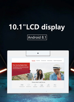 Tablet PC Android Bentuk L 10/14/17 Inci Grosir, Layar Interaktif Komersial, Layar Iklan POE, Tablet Pemesanan NFC