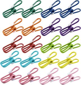 Pinzas de Ropa de Acero Inoxidable Coloridas, Pinzas de Lavandería Metálicas Antideslizantes, Pinzas de Secado Portátiles de un Solo Lado para Ropa - Product Image 1