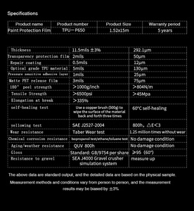 Película de protección de pintura de <span class=keywords><strong>coche</strong></span>, TPU, antiamarillo, PPF, recubrimiento reparado automático, Ultra brillante, precio de fábrica, <span class=keywords><strong>2022</strong></span> - Product Image 5